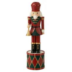 PARIS PRIX - Bougeoir de noël "casse-noisette" 32cm rouge