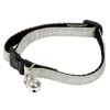 PARIS PRIX - Collier pour chat avec grelot "glitter" 30cm argent