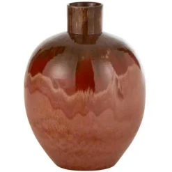 PARIS PRIX - Vase ovale en céramique "aline" 46cm rouge