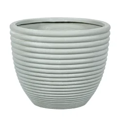 PASSION FOR POTTERY - Pot Regina avec relief 04 gris clair - D.30xH.25cm