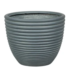 PASSION FOR POTTERY - Pot Regina avec relief 04 gris foncé D.44xH.36cm