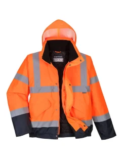 PORTWEST - Blouson hv bicolore couleur : orange/marine taille m - portwest