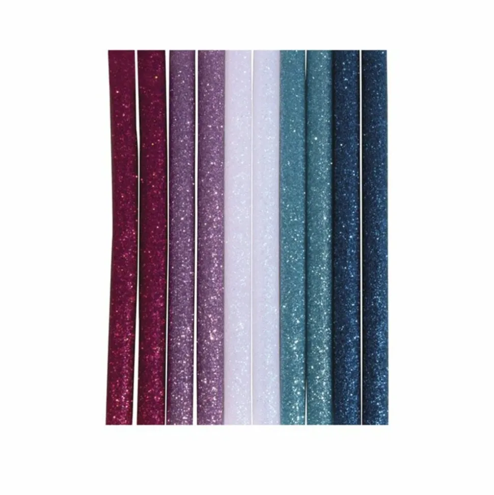 RAYHER - 10 bâtonnets de colle à paillettes pour pistolet à colle 10 x 0,7 cm - bleu-violet