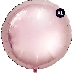 RICO DESIGN - Ballon aluminium rond rose, haut. 86 cm