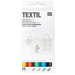 RICO DESIGN - 5 feutres pour textiles basic