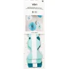 RICO DESIGN - Papier nid abeilles fleurs aqua (x3), diamètre 40 cm, 30 cm et 25 cm