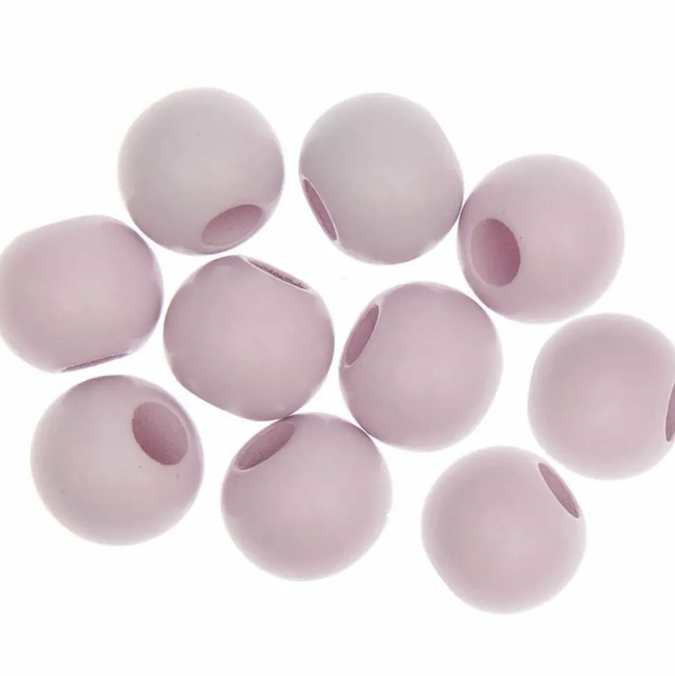 RICO DESIGN - 10 perles rondes - bois rose - 20 mm