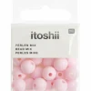 RICO DESIGN - 24 perles rondes 10 mm - rose
