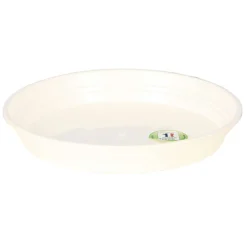 RIVIERA - Soucoupe ronde en polypropylène 100% recyclable Blanche Ø.48cm