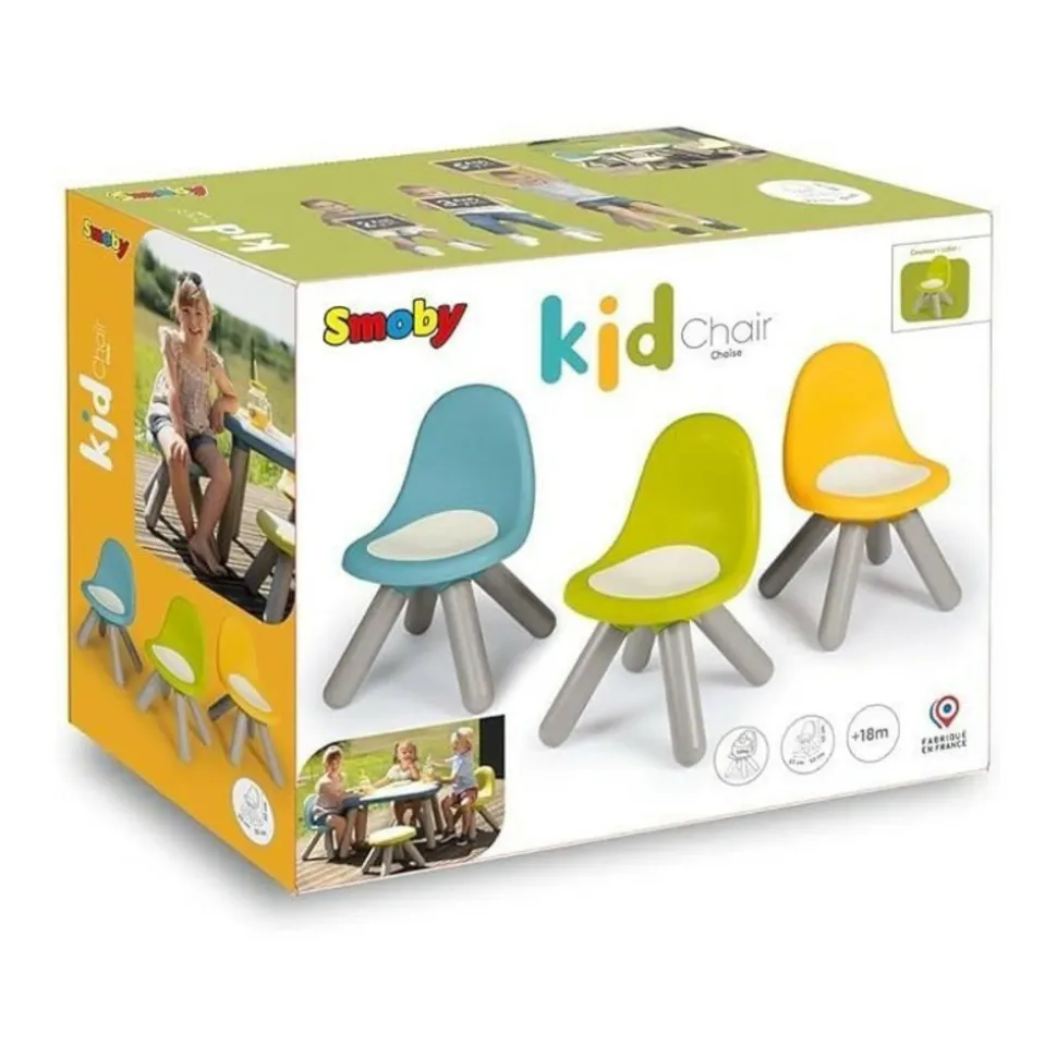 SMOBY - Smoby - chaise enfant verte - extérieur et intérieur - h27cm - fabrication française
