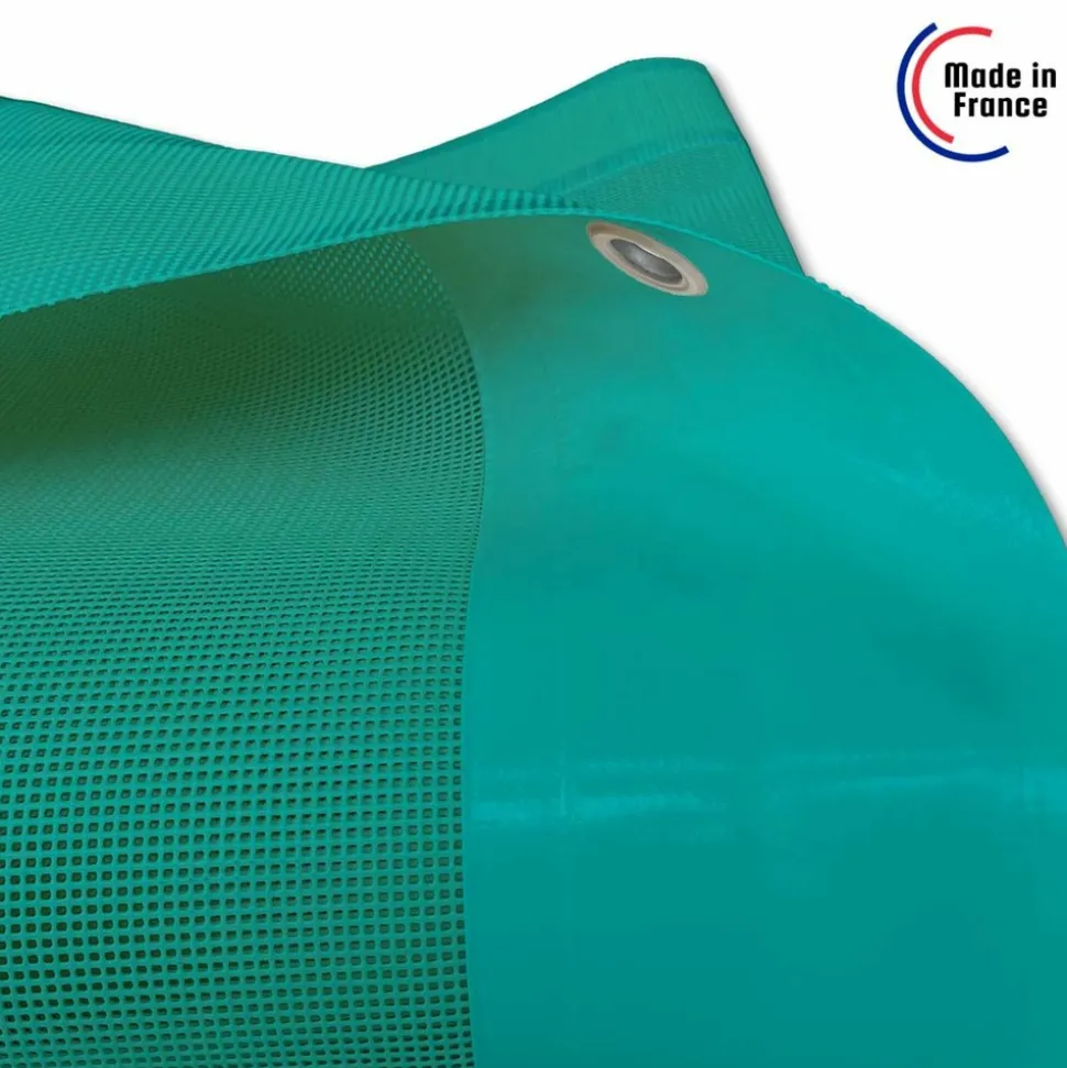 TECPLAST - Bâche brise vue micro-perforée tecplast mp460bv 3x5m - verte - garantie 5 ans