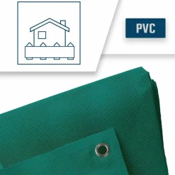 TECPLAST - Bâche brise vue micro-perforée tecplast mp460bv 4x5m - verte - garantie 5 ans