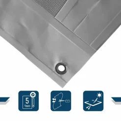 TECPLAST - Bâche micro-perforée tecplast mp460mu 3x6 m - grise - garantie 5 ans