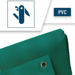 TECPLAST - Bâche micro-perforée tecplast mp460mu 3x6 m - verte - garantie 5 ans