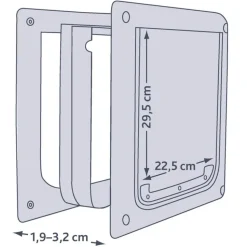 TRIXIE - Chatière pour chiens à double sens taille s-m 30 x 36 cm blanc