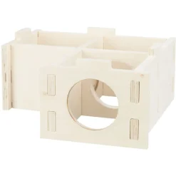 TRIXIE - Maison pour rongeurs à 3 chambres 25x10x25 cm bois