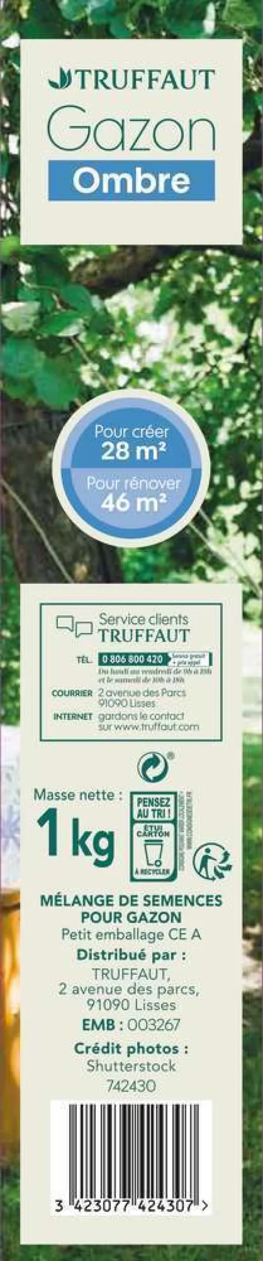 TRUFFAUT - Gazon ombre 1 kg truffaut