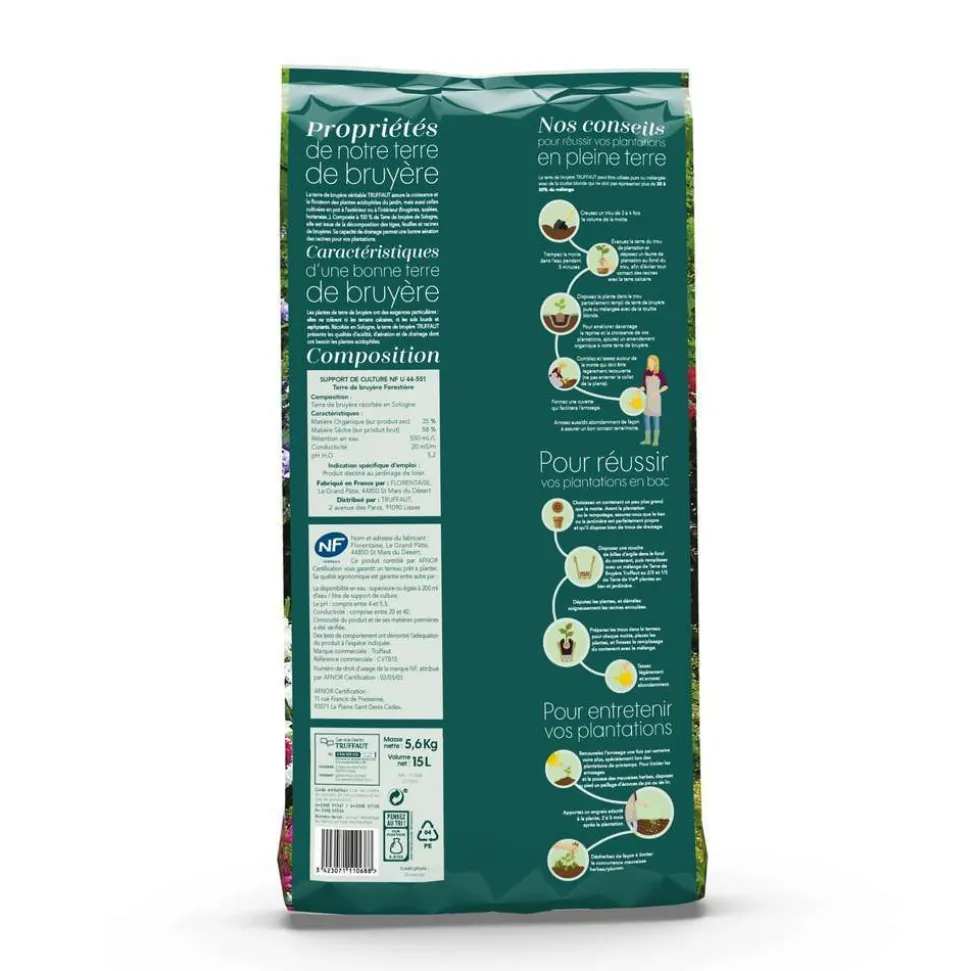 TRUFFAUT - Terre de Bruyère - sac de 15 litres