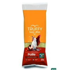 TRUFFY - Litière en paille de blé pour rongeur Truffy bien être 25 L