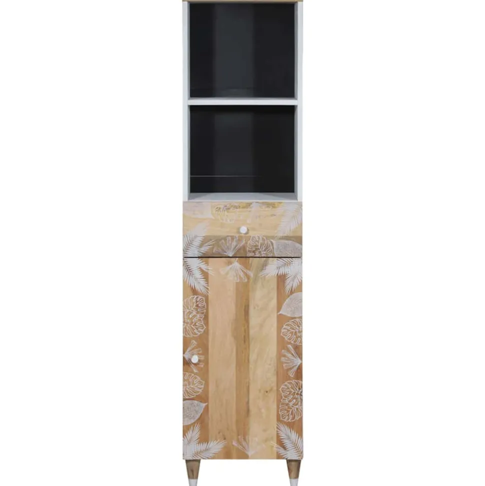 VIDAXL - Armoire de salle de bain 38x33,5x160 cm bois massif de manguier