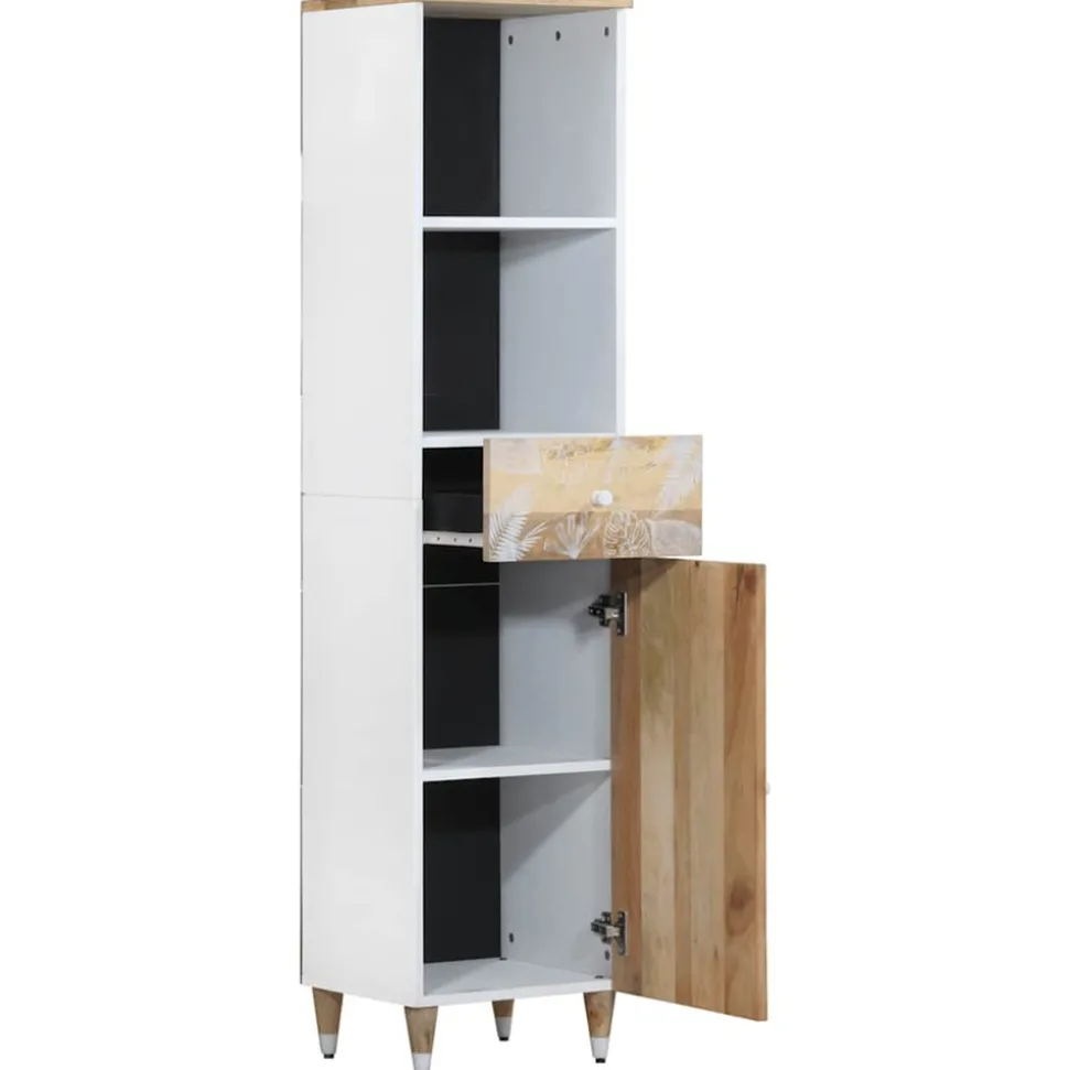 VIDAXL - Armoire de salle de bain 38x33,5x160 cm bois massif de manguier
