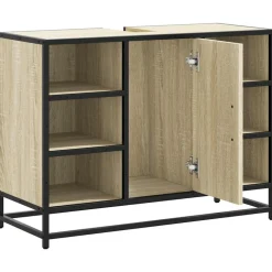 VIDAXL - Armoire lavabo de salle de bain chêne sonoma bois d'ingénierie