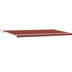 VIDAXL - Auvent rétractable orange, brun 600 × 350 cm tissu, métal