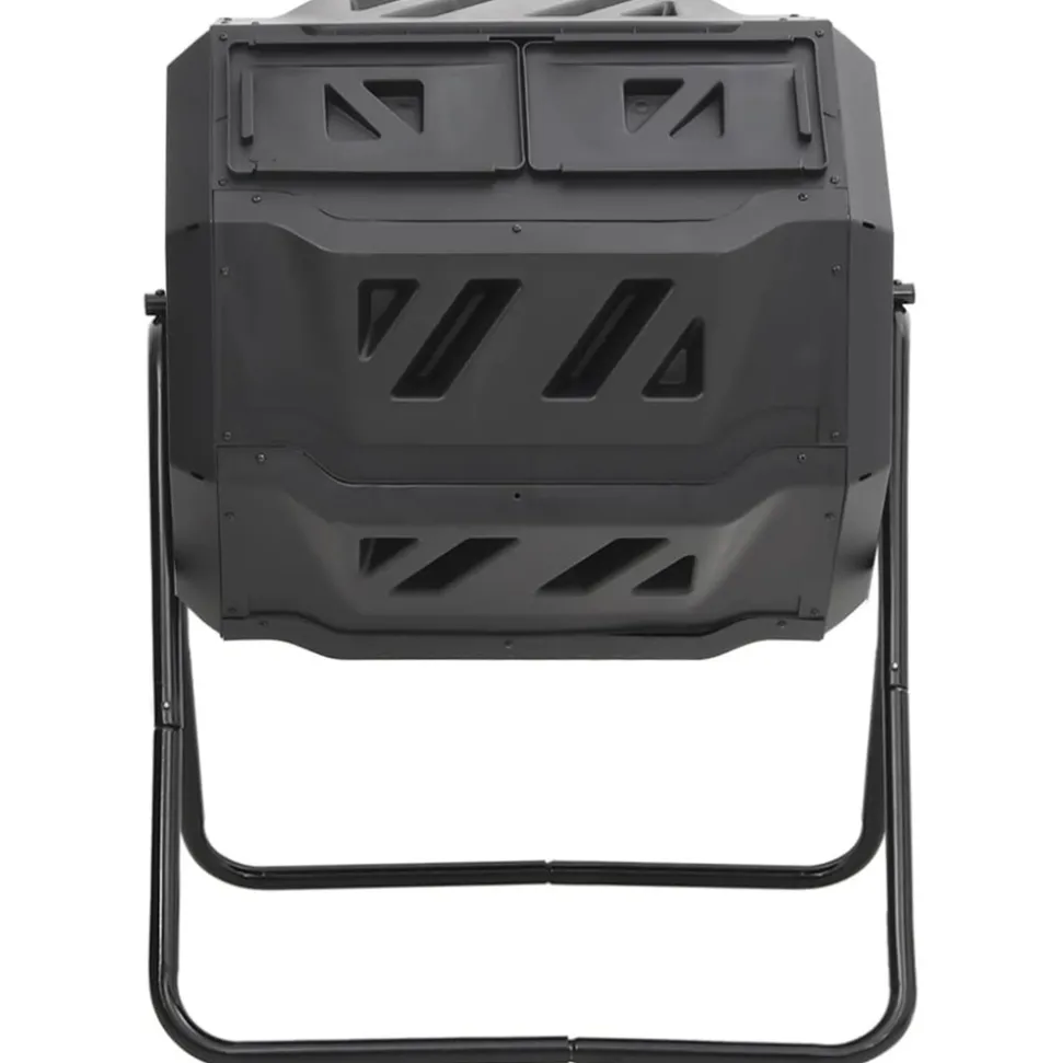 VIDAXL - Bac à compost de jardin noir 73x64x95 cm 160 l