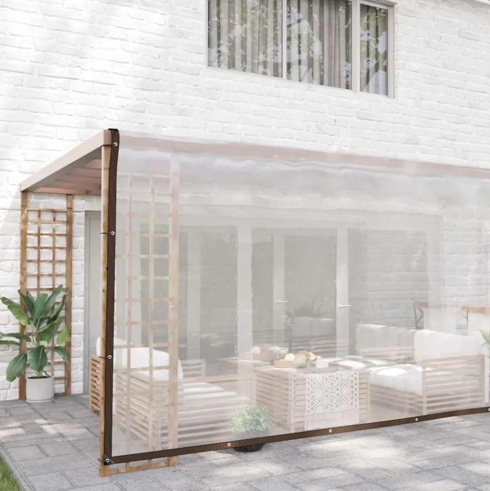 VIDAXL - Bâche transparente avec œillets 6x12 m polyéthylène