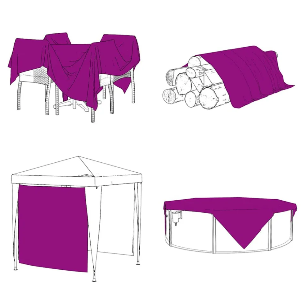 VIDAXL - Bâche transparente avec œillets 6x12 m polyéthylène
