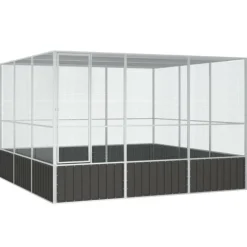 VIDAXL - Cage à oiseaux anthracite 302,5x324,5x211,5 cm acier galvanisé
