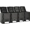 VIDAXL - Composteur de jardin noir 1600 l