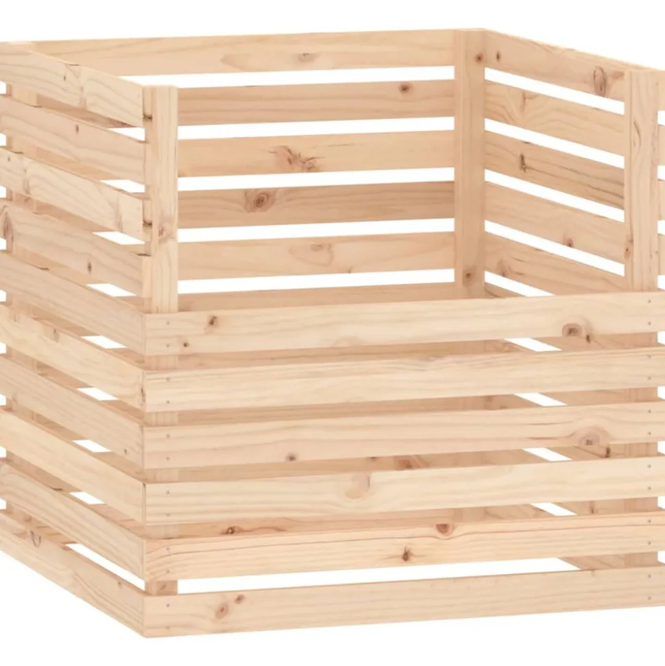 VIDAXL - Composteur 80x80x78 cm bois massif de pin