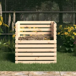 VIDAXL - Composteur 80x80x78 cm bois massif de pin