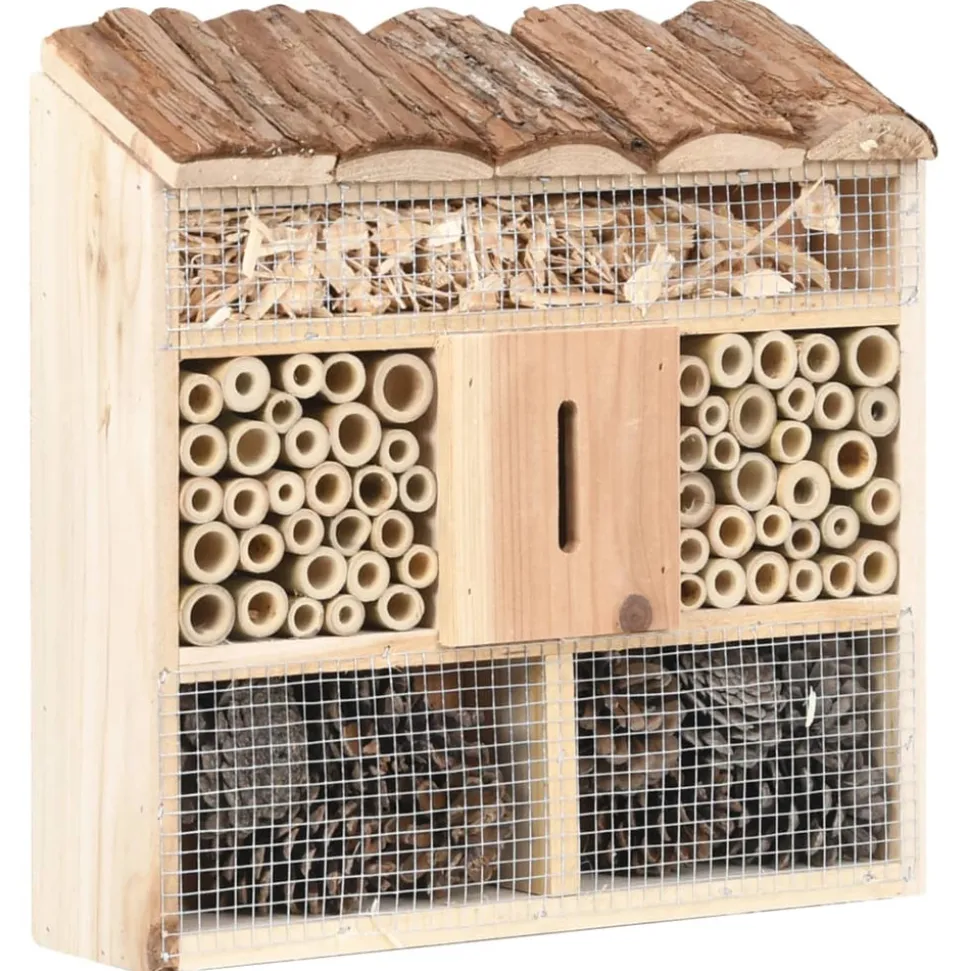VIDAXL - Hôtel à insectes 30x10x30 cm bois de sapin