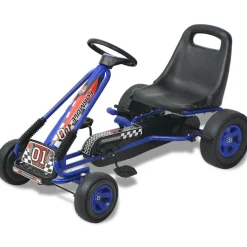 VIDAXL - Kart à pédale avec siège ajustable bleu