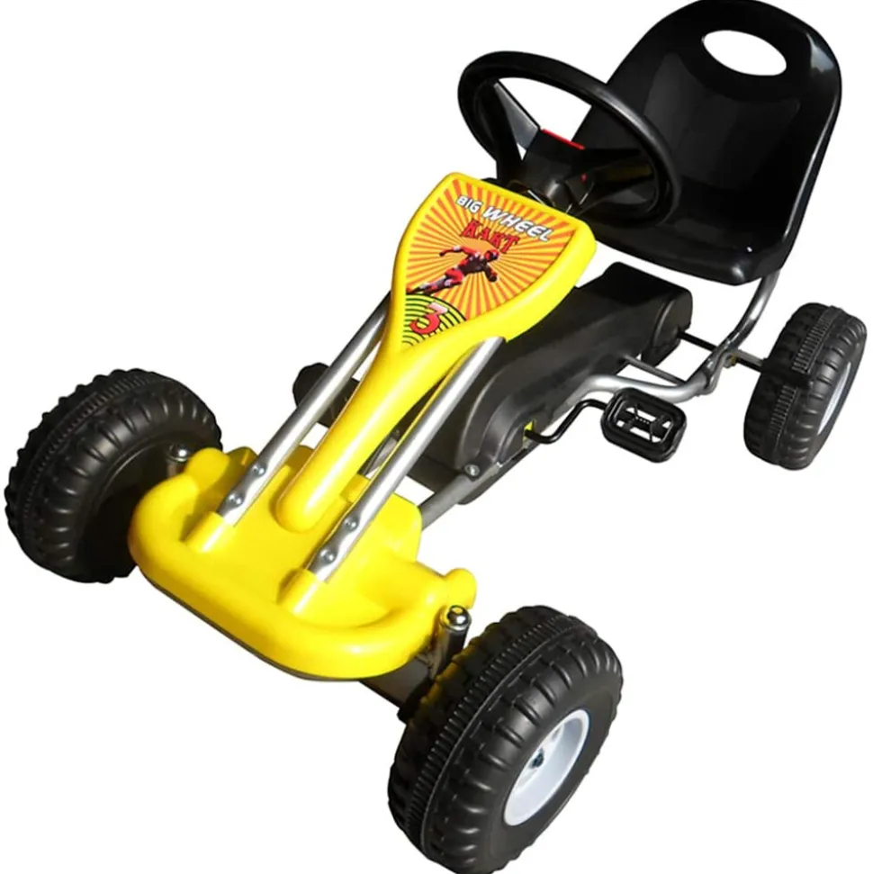VIDAXL - Kart à pédales jaune