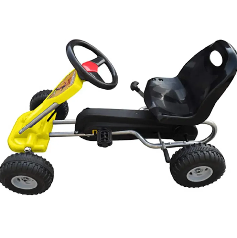 VIDAXL - Kart à pédales jaune