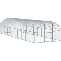 VIDAXL - Poulailler d extérieur 3x10x2 m acier galvanisé