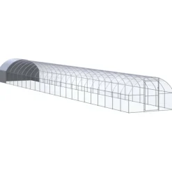 VIDAXL - Poulailler d extérieur 3x24x2 m acier galvanisé