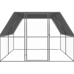 VIDAXL - Poulailler d extérieur 3x4x2 m acier galvanisé