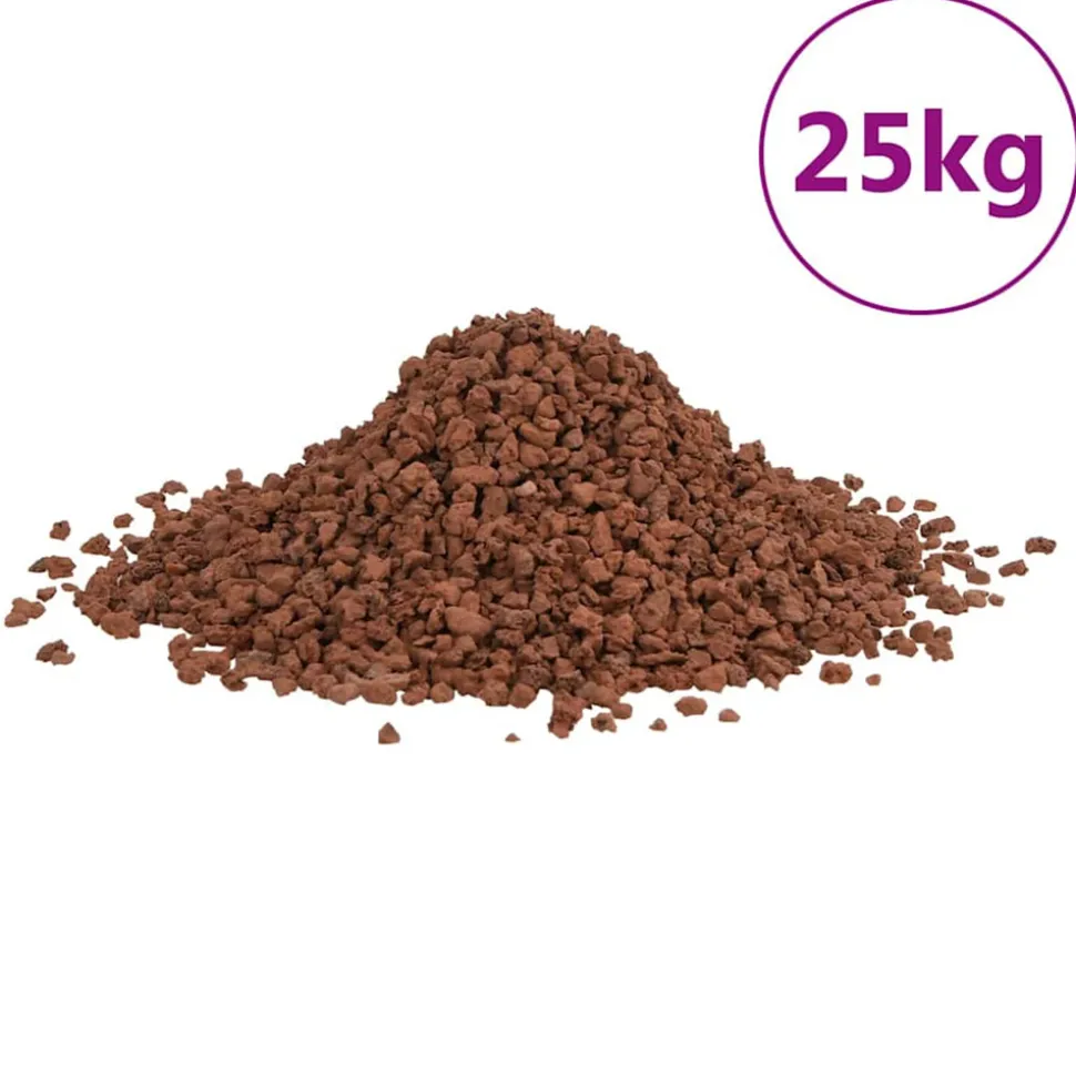 VIDAXL - Roches volcaniques 25 kg rouge 5-8 mm