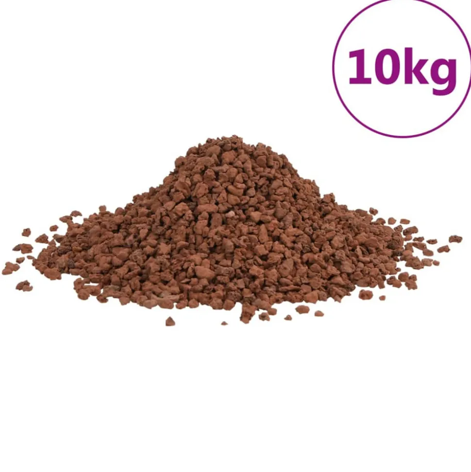 VIDAXL - Roches volcaniques 10 kg rouge 5-8 mm