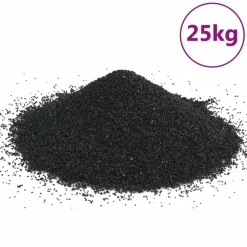 VIDAXL - Sable pour aquarium 25 kg noir 0,2-2 mm