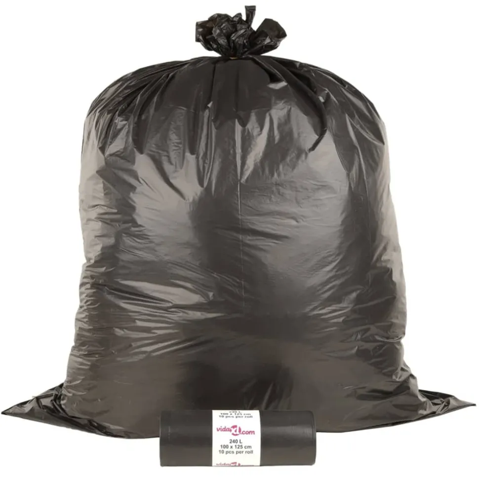 VIDAXL - Sacs poubelles 150 pcs noir 240 l