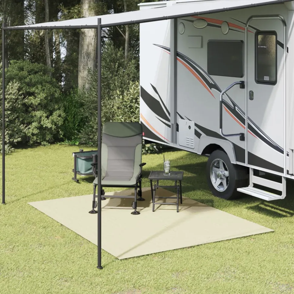 VIDAXL - Tapis de tente crème 4x2 m