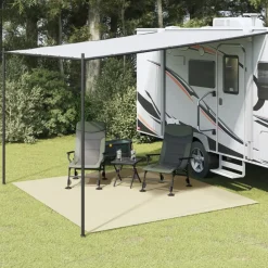 VIDAXL - Tapis de tente crème 4x3 m