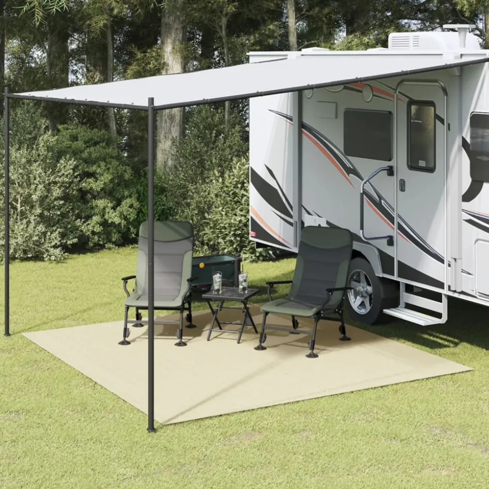 VIDAXL - Tapis de tente crème 4x3 m