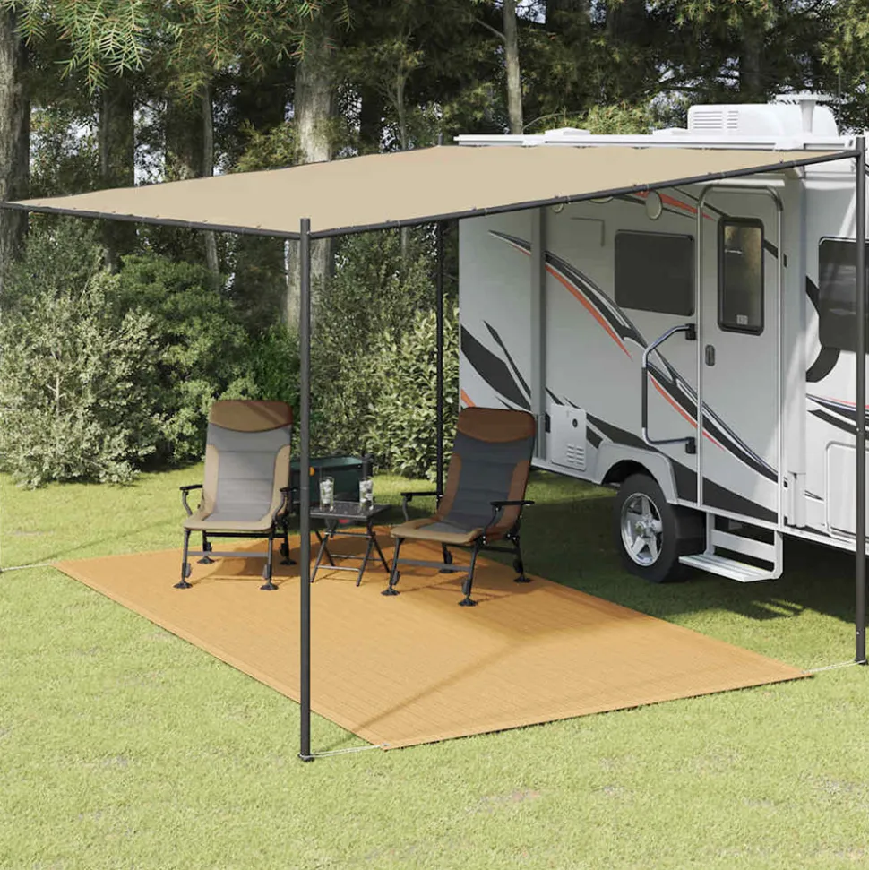 VIDAXL - Tapis de tente sable 250x400 cm pehd