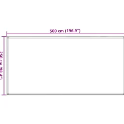 VIDAXL - Tapis de tente sable 250x500 cm pehd